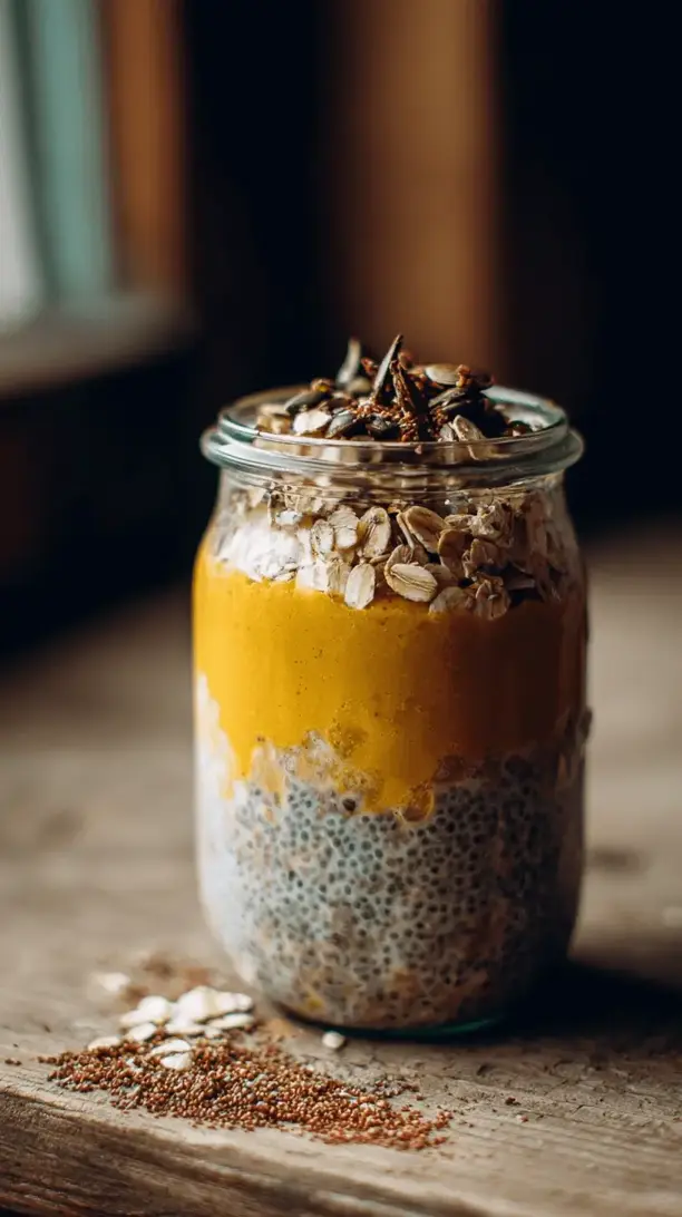 overnight oats with pumpkin spice