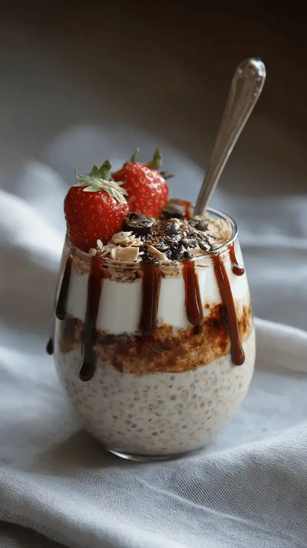 overnight oats with tiramisu flavors
