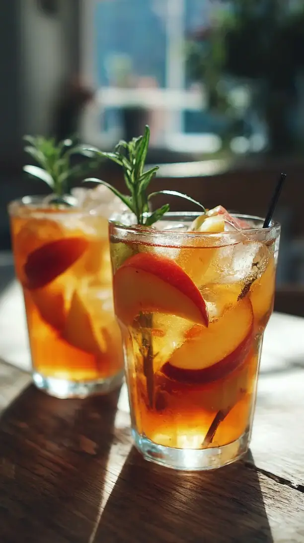 peach ginger iced tea