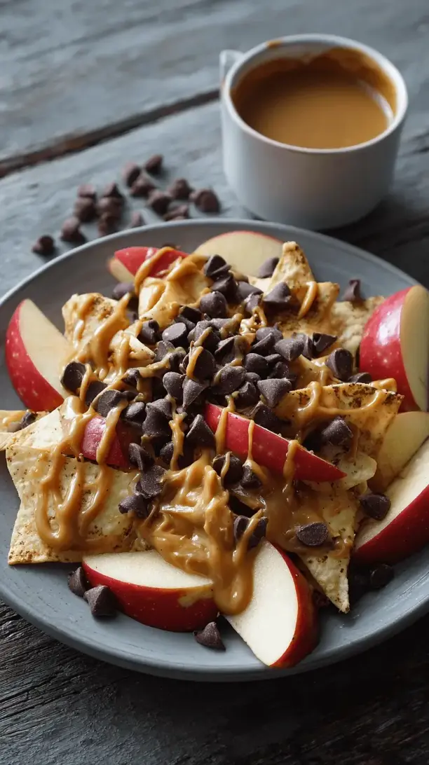 peanut butter apple nachos