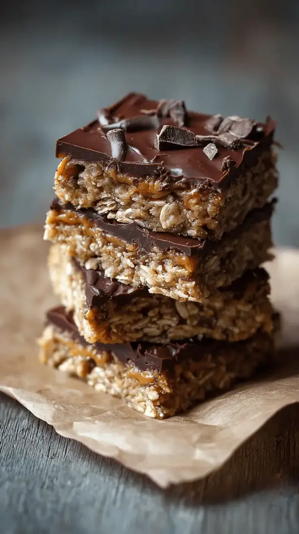 peanut butter chocolate oat bars