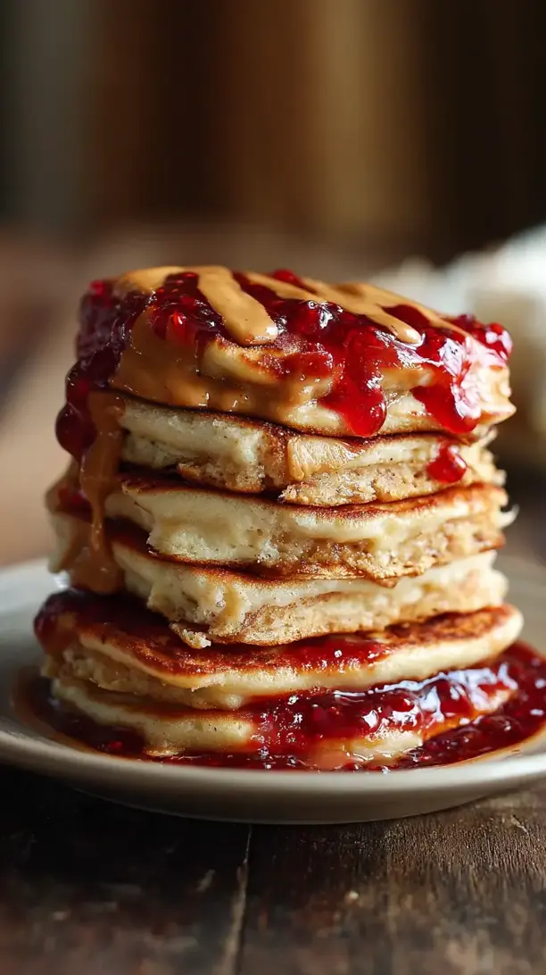 peanut butter jelly pancakes