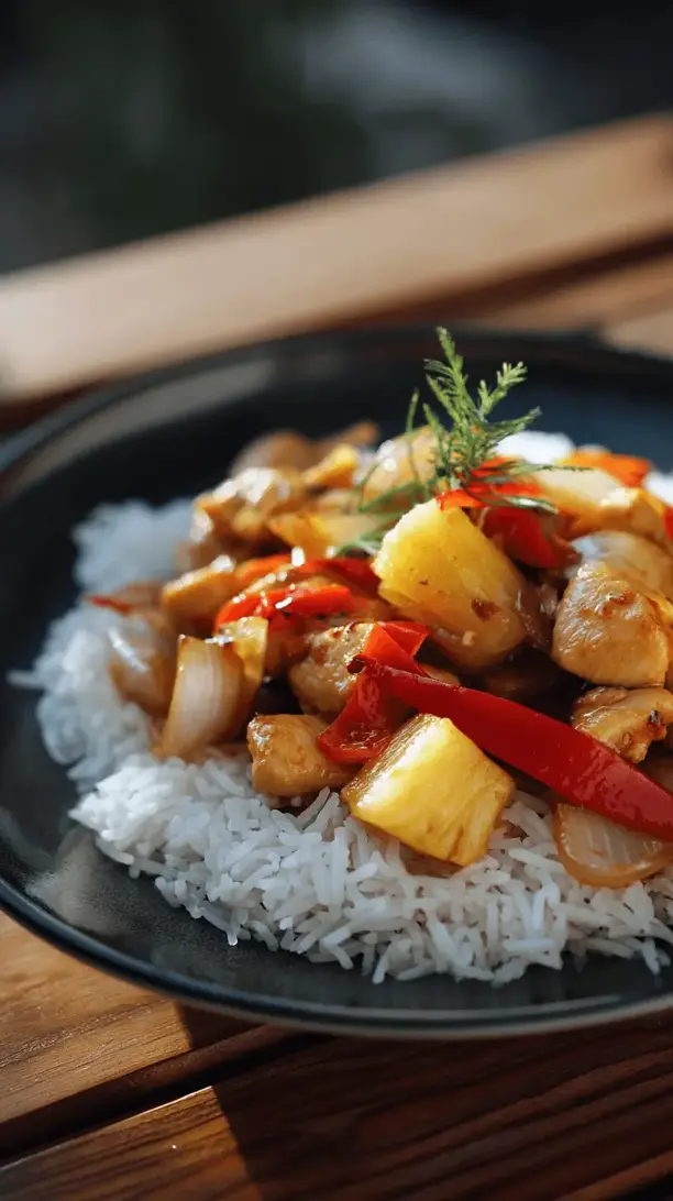 pineapple chicken stir fry