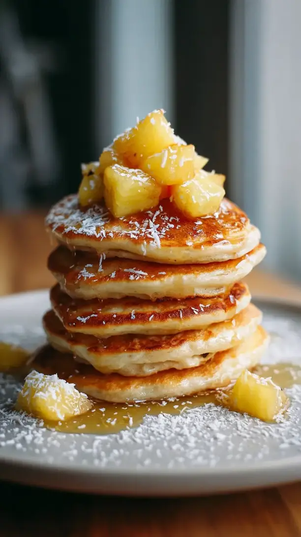 pineapple coconut pancakes