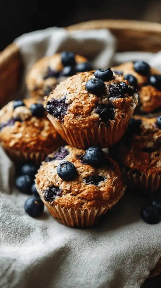 protein muffins with blueberries