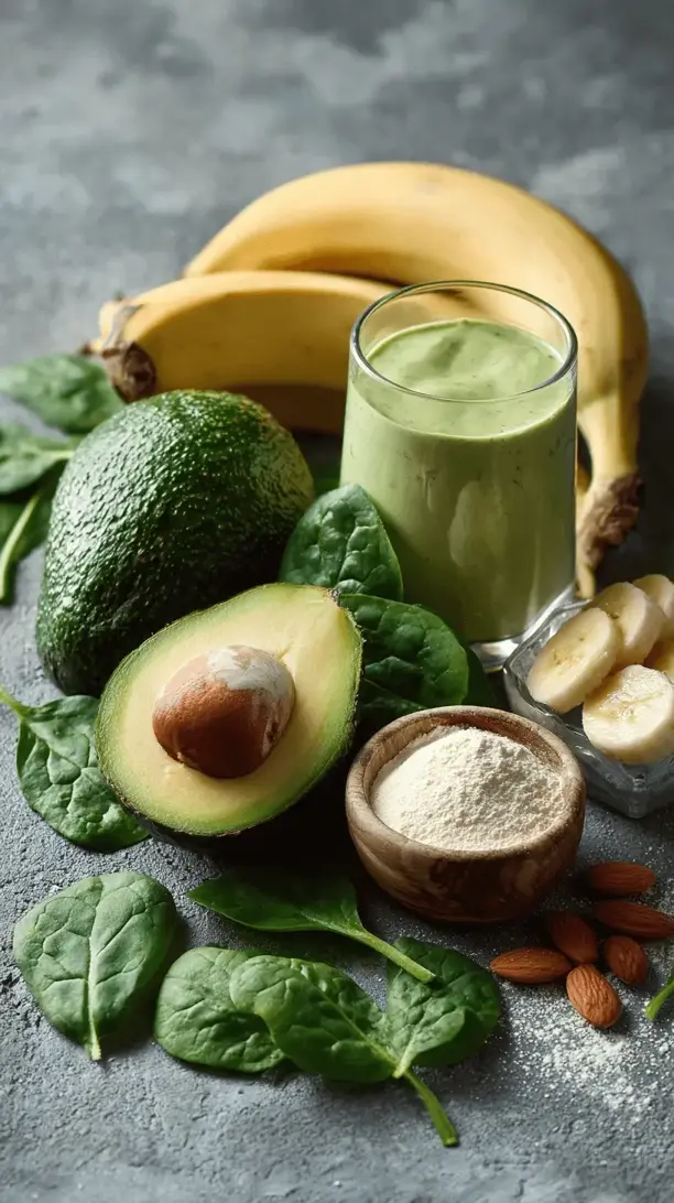protein smoothie with avocado