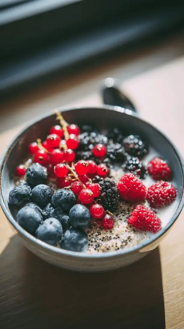 quinoa breakfast bowl with berries