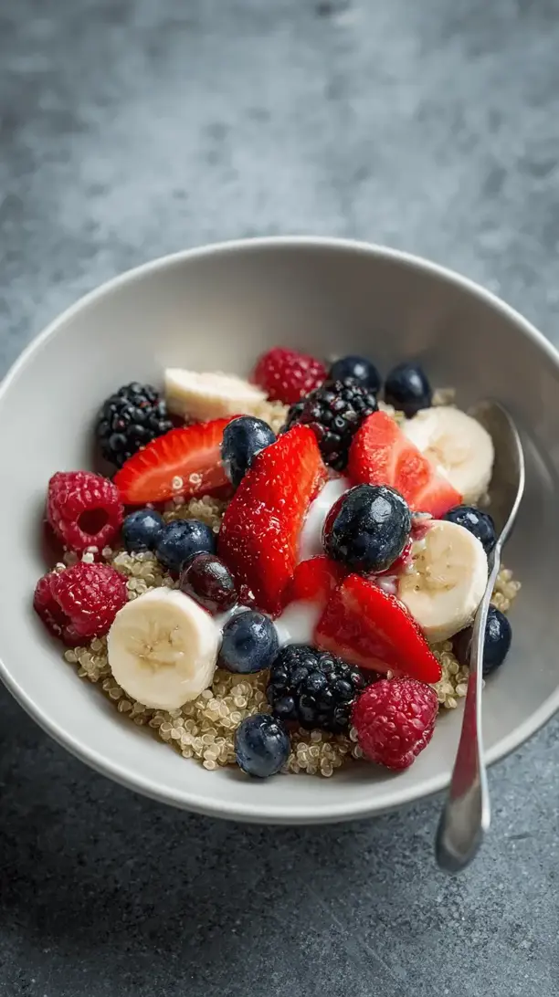 quinoa breakfast salad with fruit