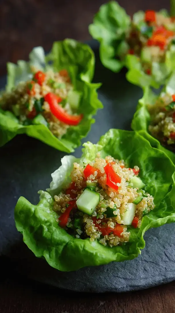 quinoa salad lettuce cups