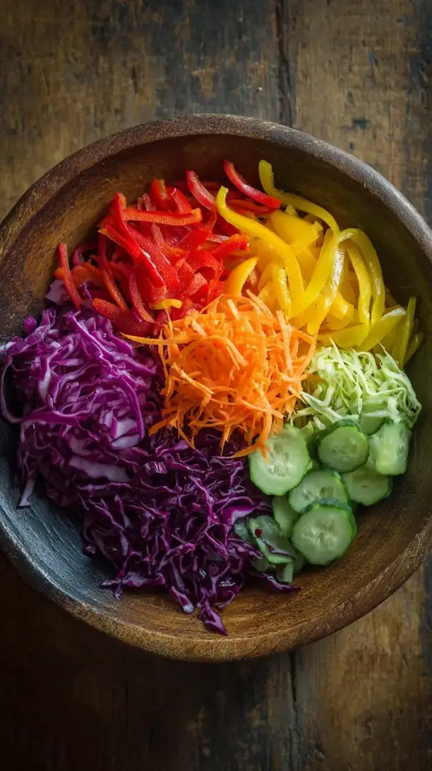 rainbow veggie salad