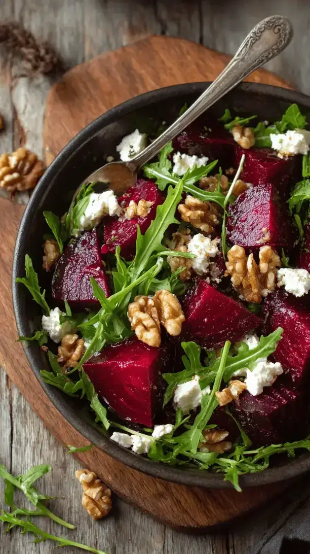 roasted beet and arugula salad