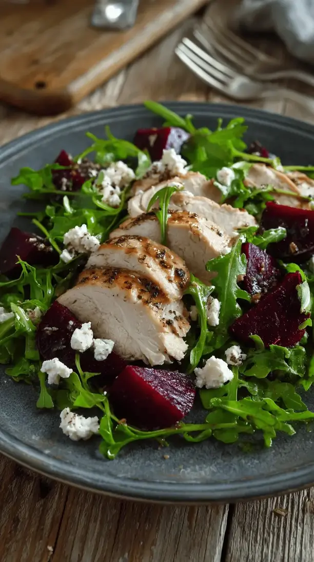 roasted beet and turkey salad