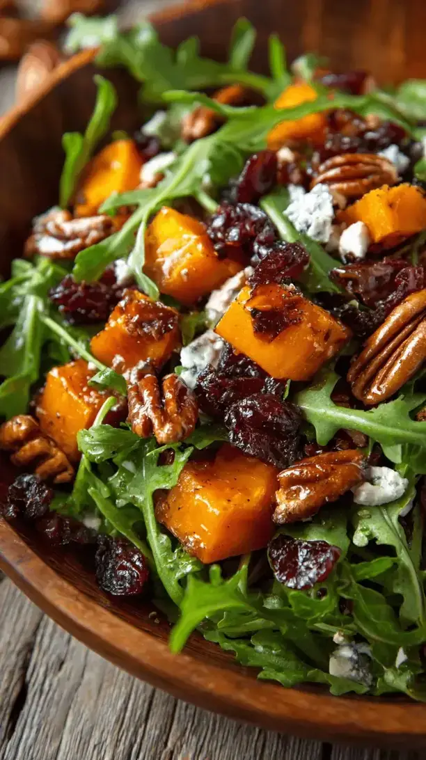 roasted butternut squash and cranberry salad