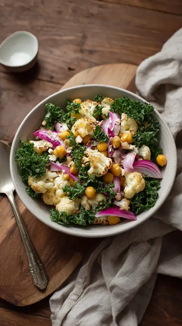 roasted cauliflower chickpea salad