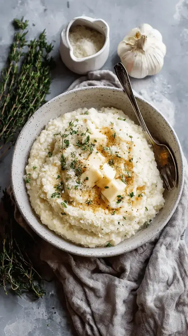 roasted garlic mashed cauliflower