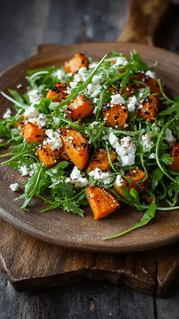 roasted pumpkin salad with feta