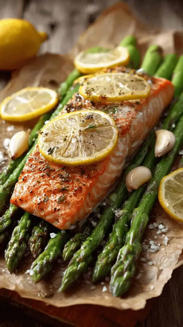 roasted salmon with asparagus