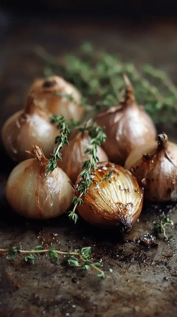 roasted shallots with thyme