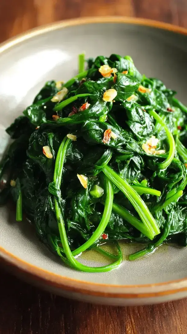 sauted garlic spinach