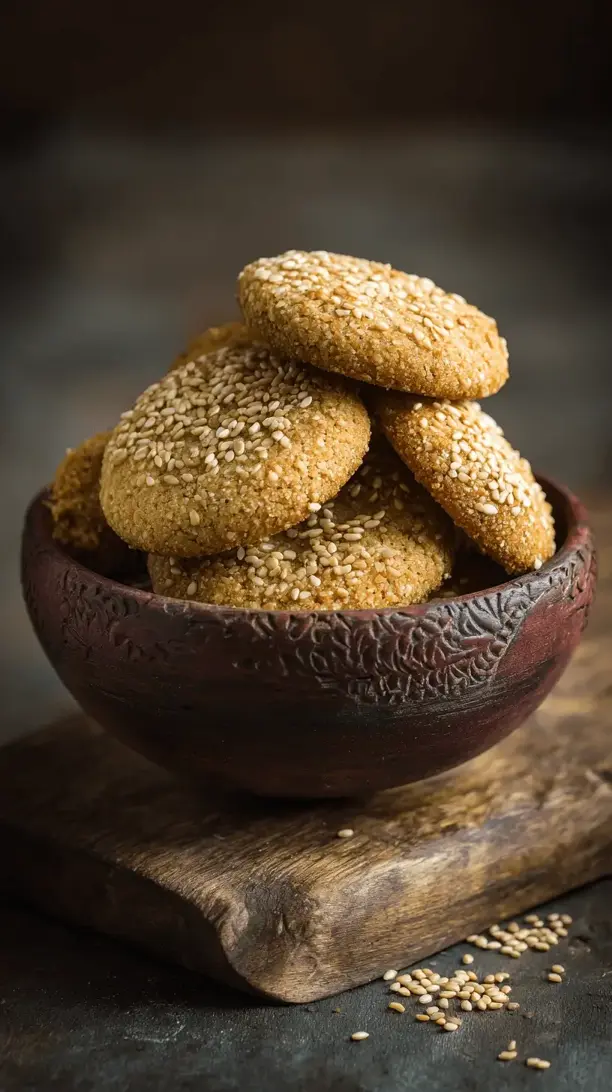 sesame tahini honey cookies