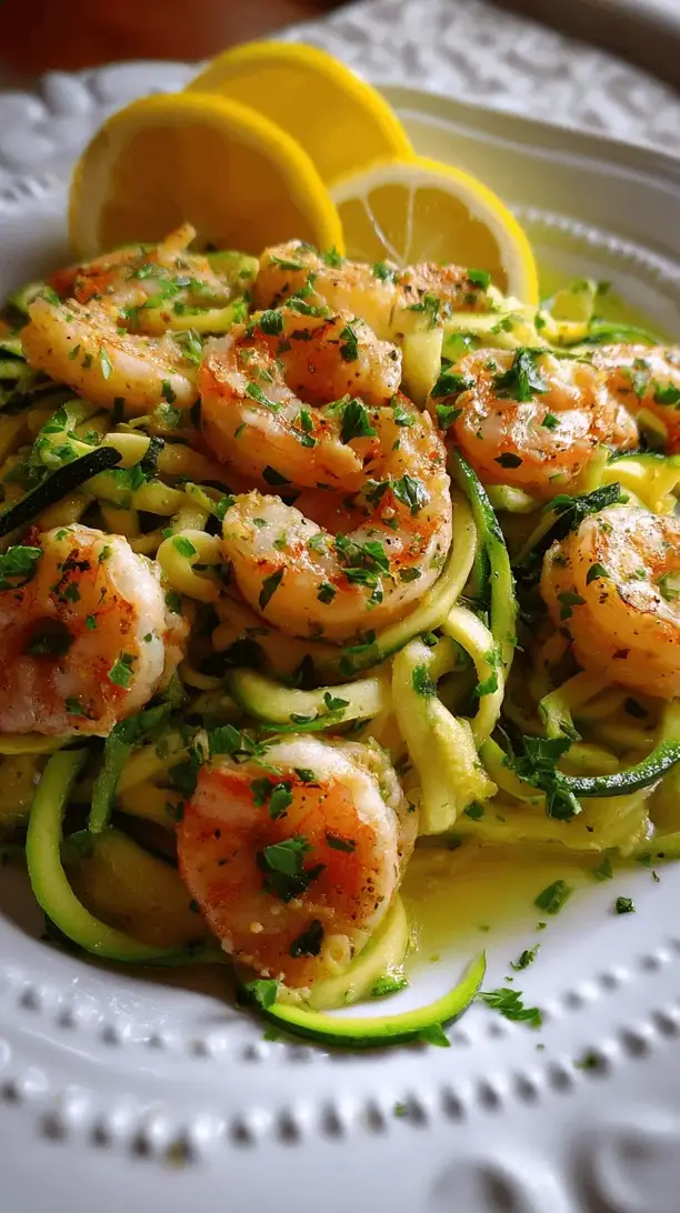 shrimp scampi with zoodles