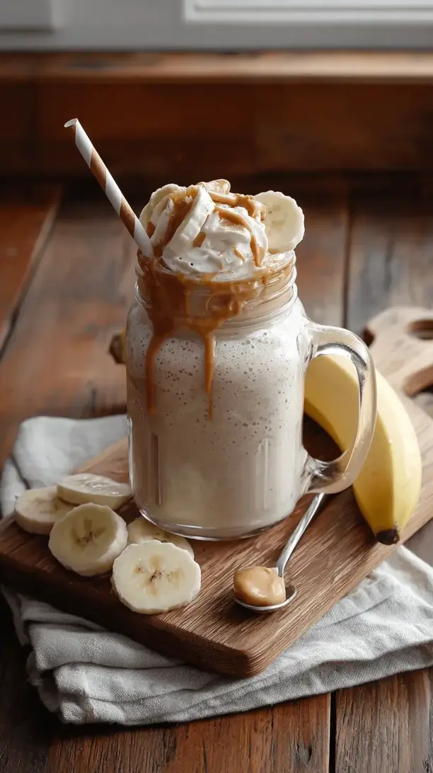smoothie with peanut butter and banana