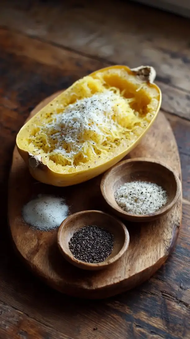 spaghetti squash cacio e pepe
