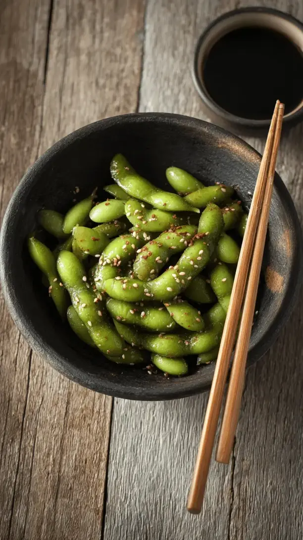 spicy edamame snack