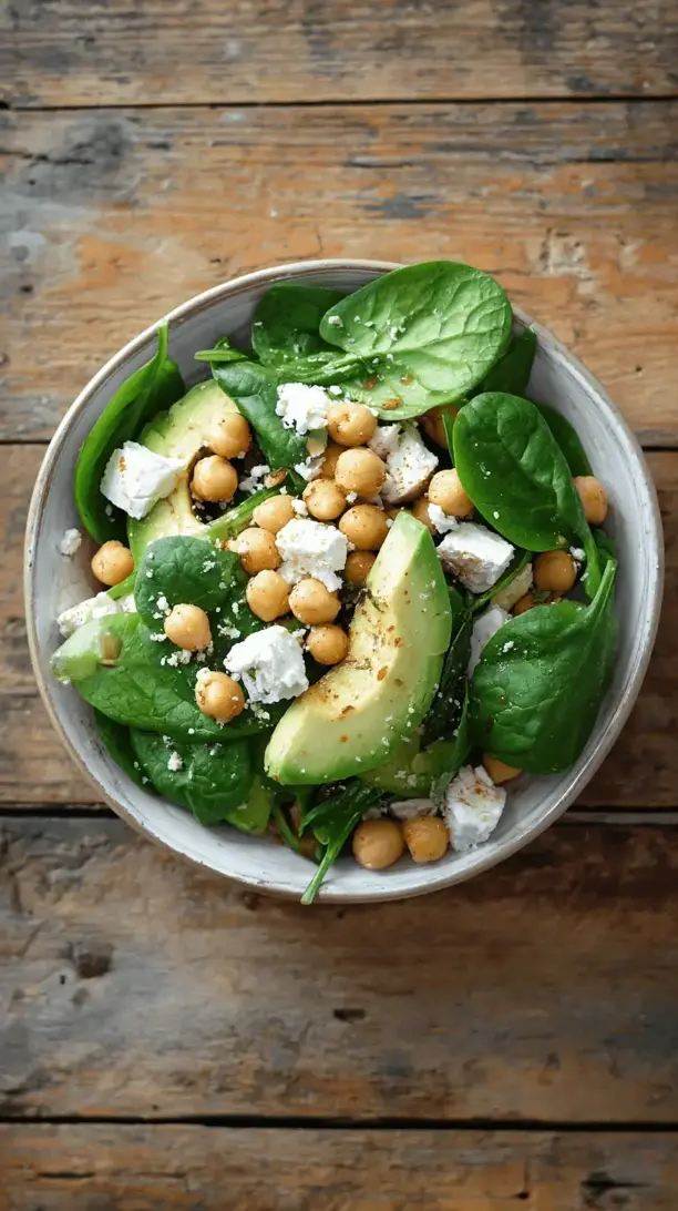 spinach and chickpea salad