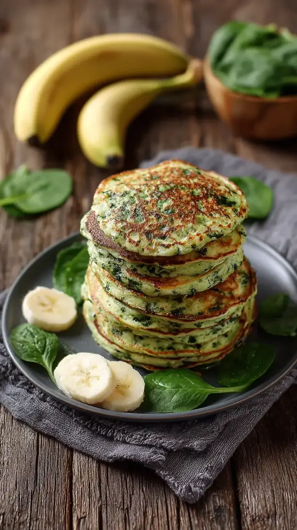 spinach banana pancakes
