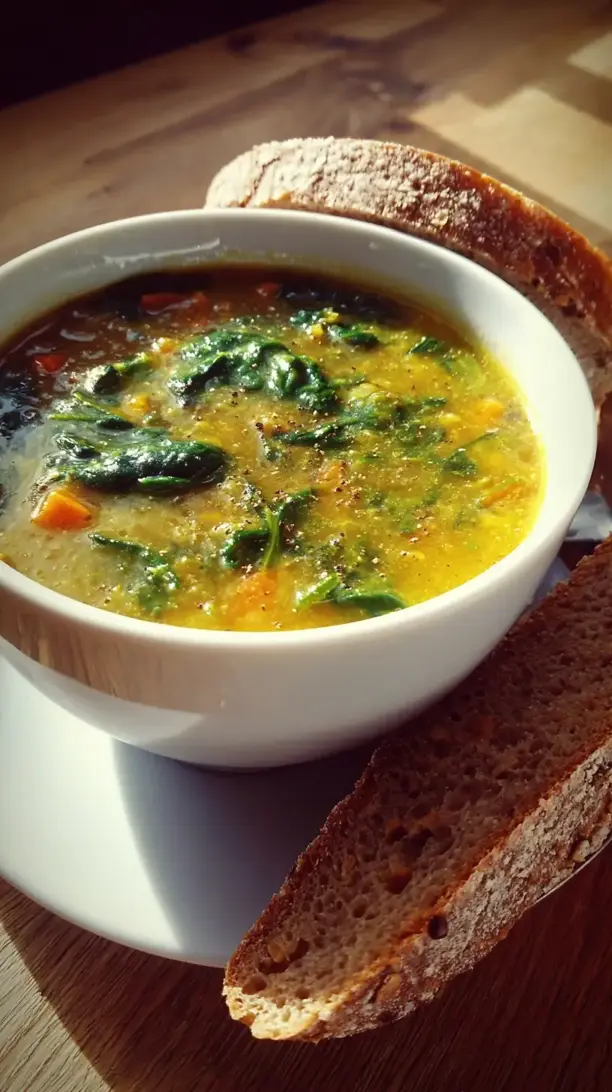 split pea and spinach soup