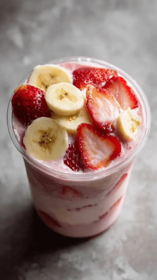 strawberry banana smoothie cup