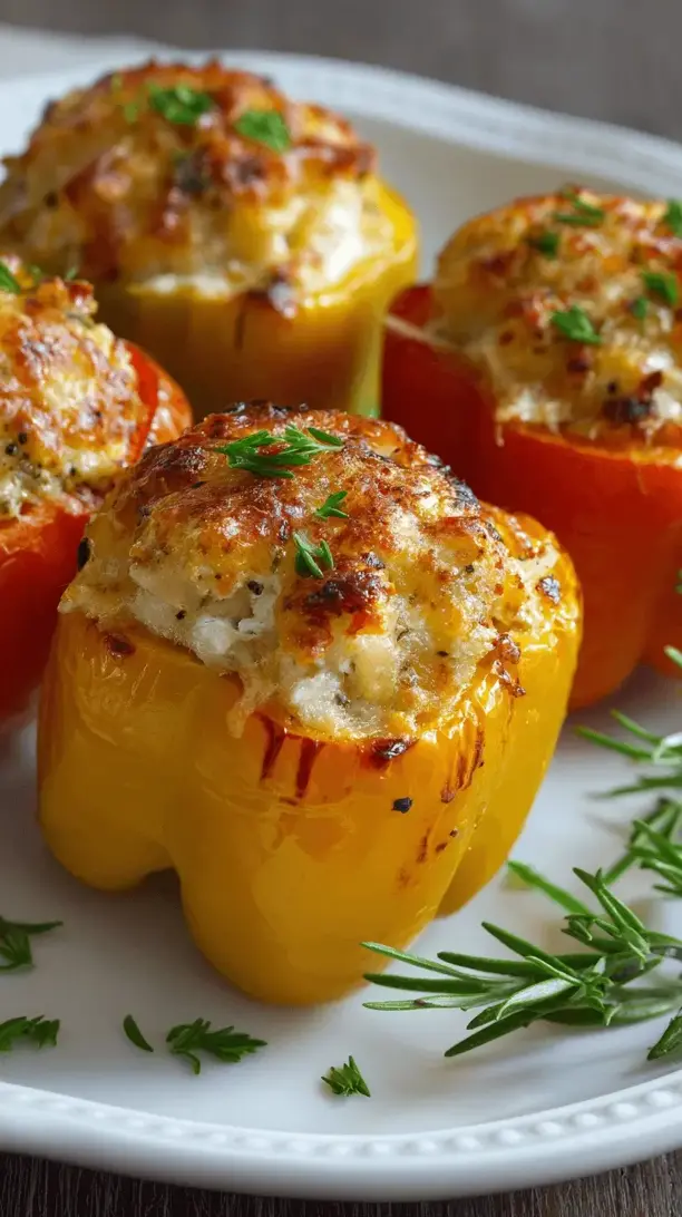 stuffed mini bell peppers with goat cheese