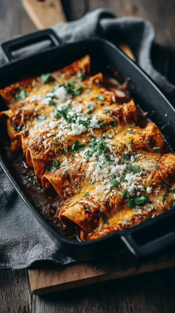 sweet potato and black bean enchiladas