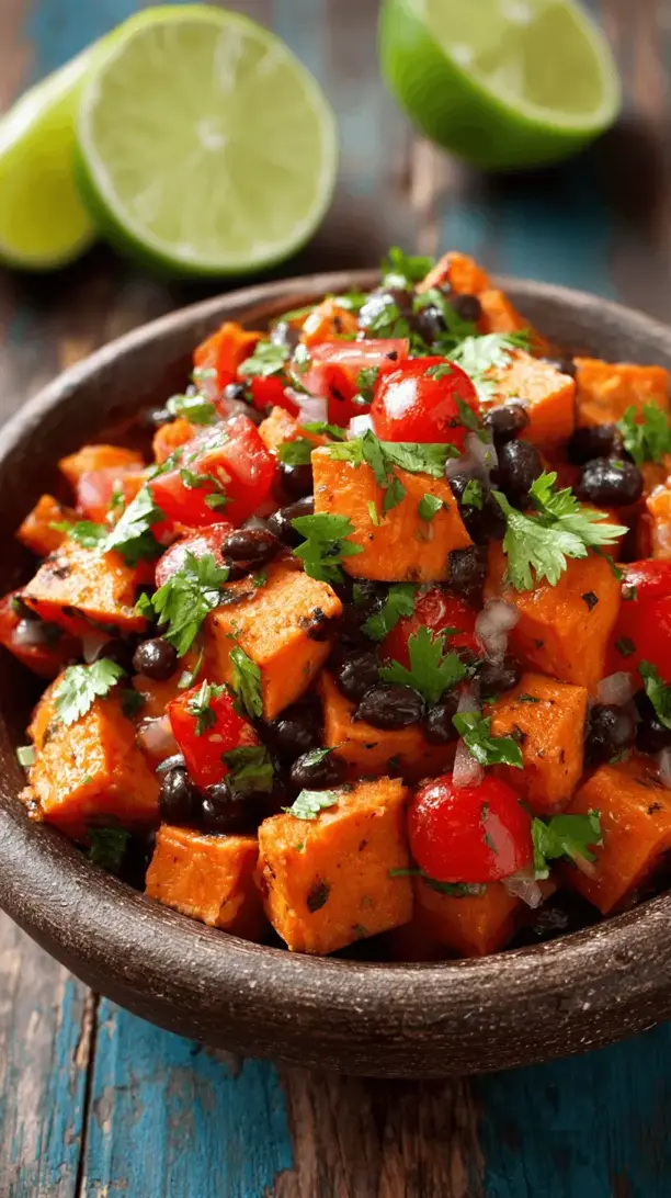 sweet potato and black bean salsa