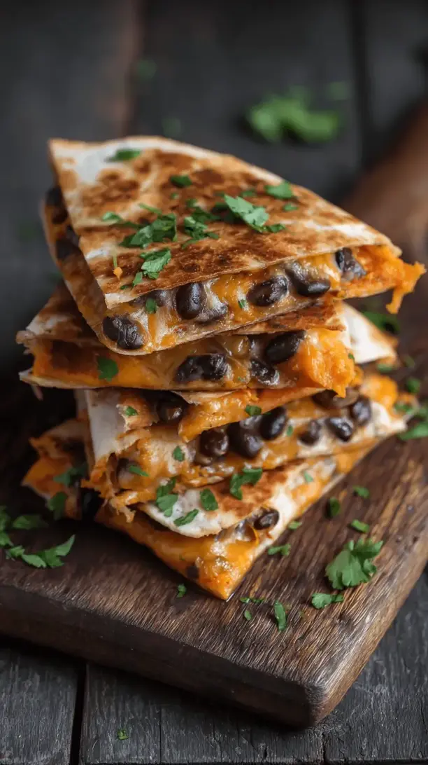 sweet potato black bean quesadilla bites
