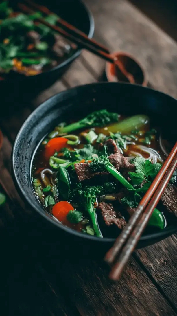 thai beef and vegetable soup