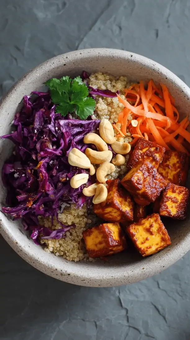 thai coconut quinoa bowl
