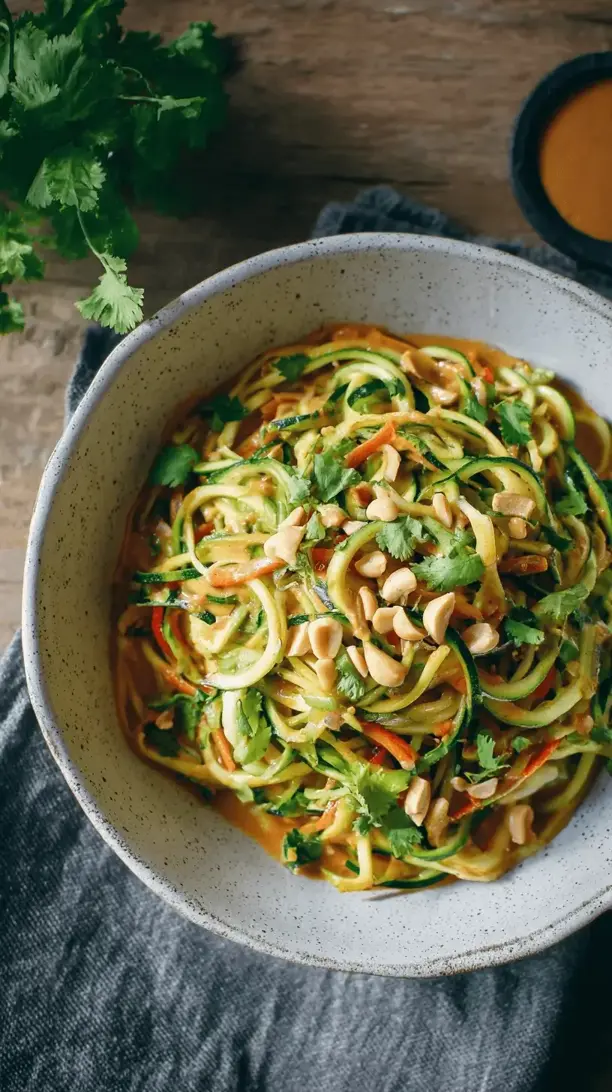 thai peanut zucchini noodles