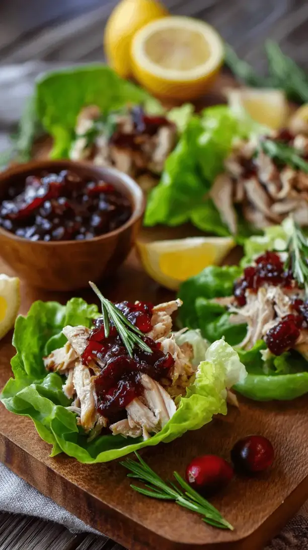 turkey and cranberry lettuce wraps