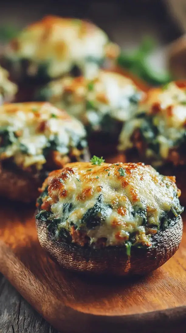 turkey and spinach stuffed portobello