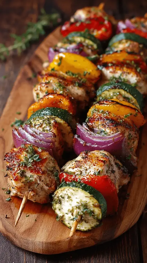 turkey and veggie skewers