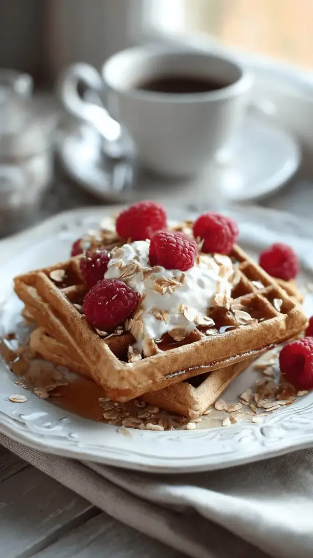 whole grain waffles with greek yogurt