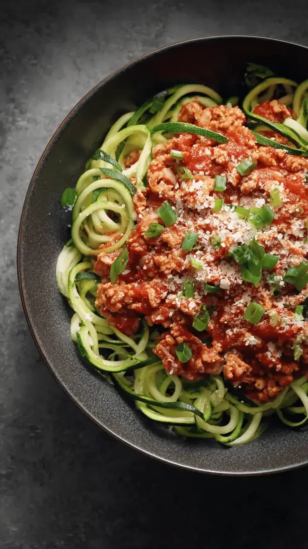 zoodles with turkey marinara