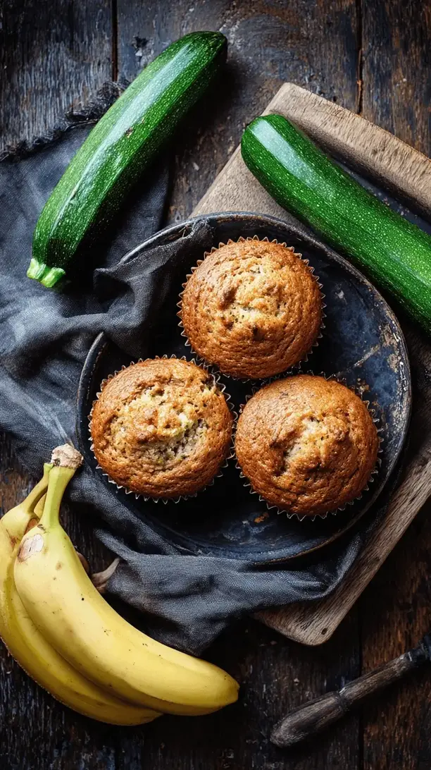 zucchini banana muffins