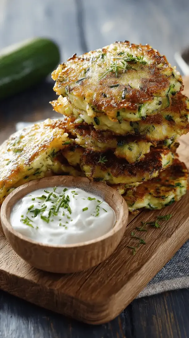 zucchini fritters with greek yogurt