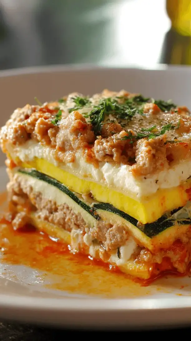 zucchini lasagna with turkey