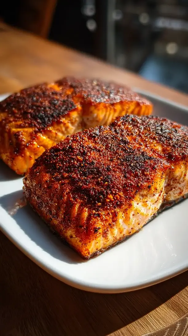 Air Fryer Blackened Salmon