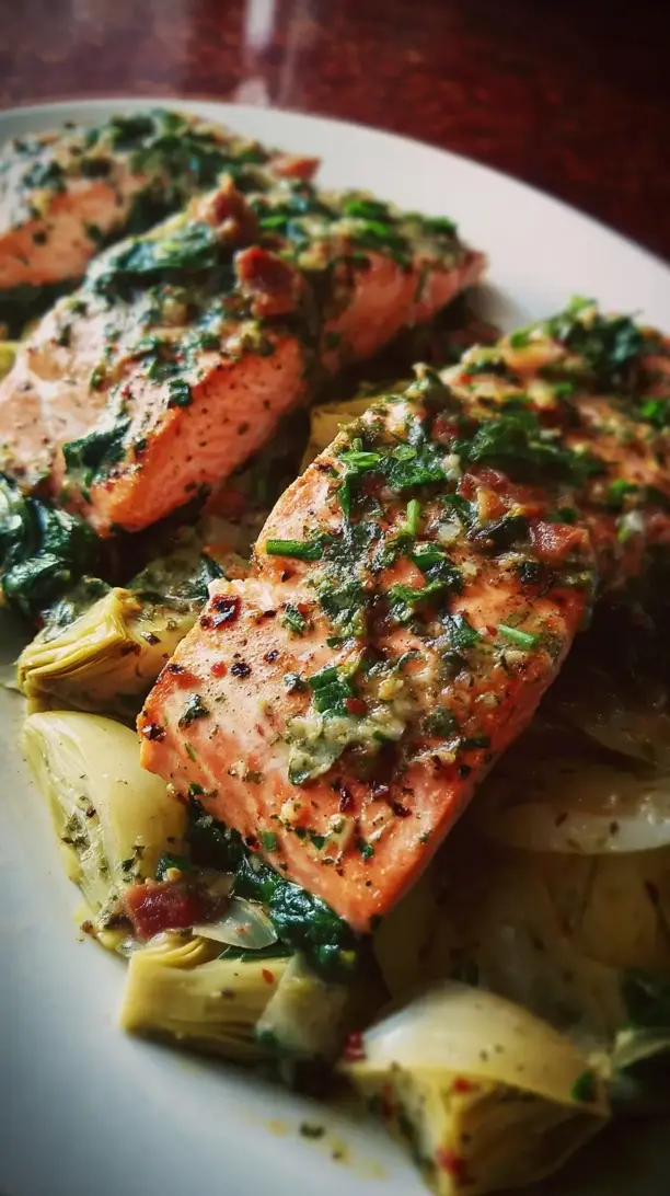 Artichoke And Spinach Salmon
