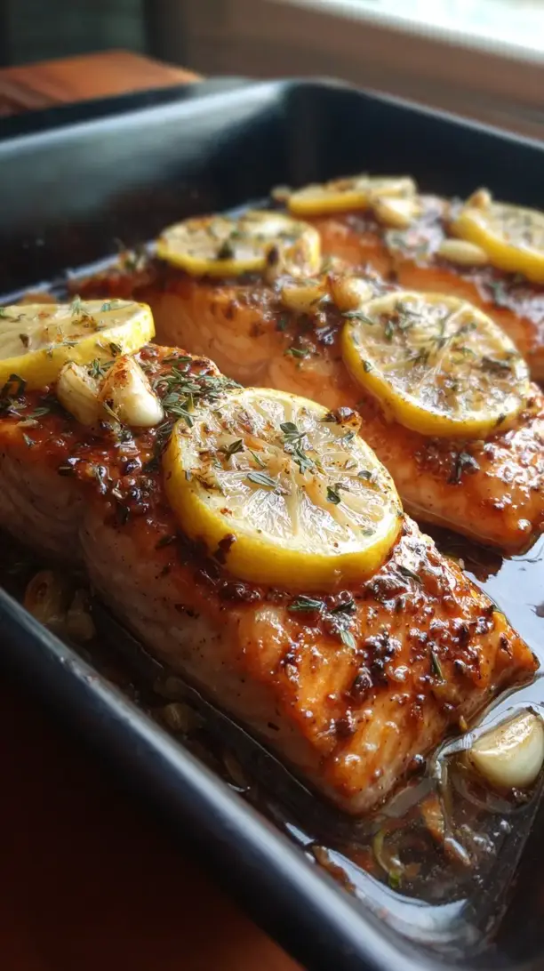Baked Lemon Garlic Salmon